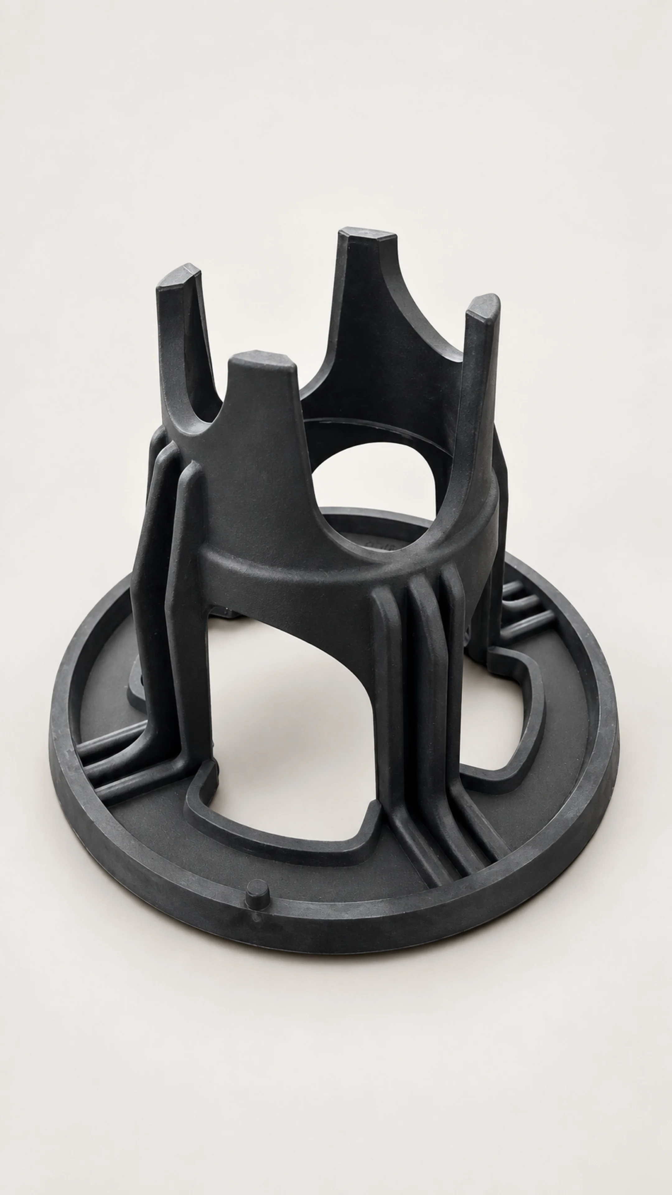 Black plastic rebar chair