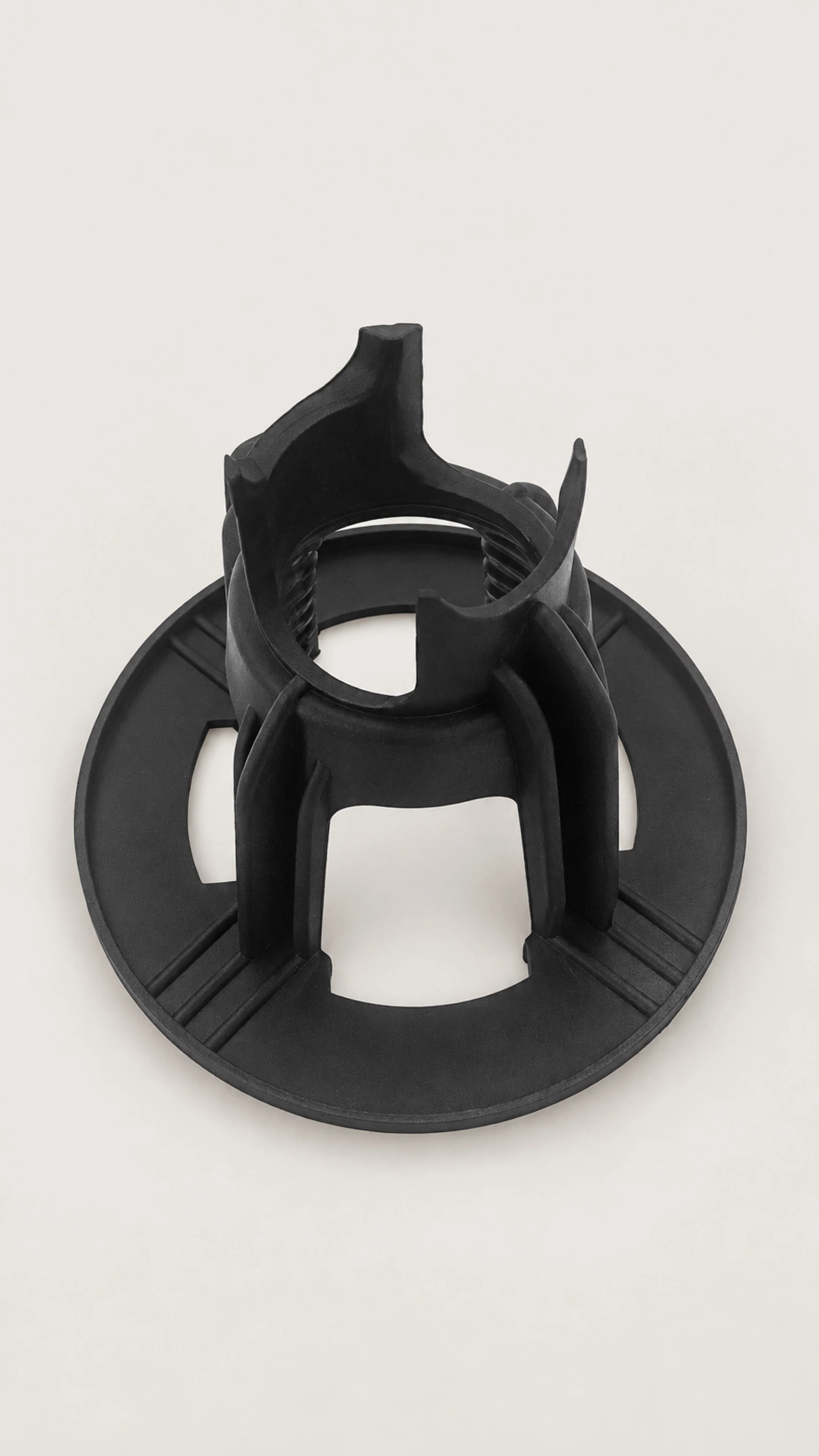 Black chair — angled view
