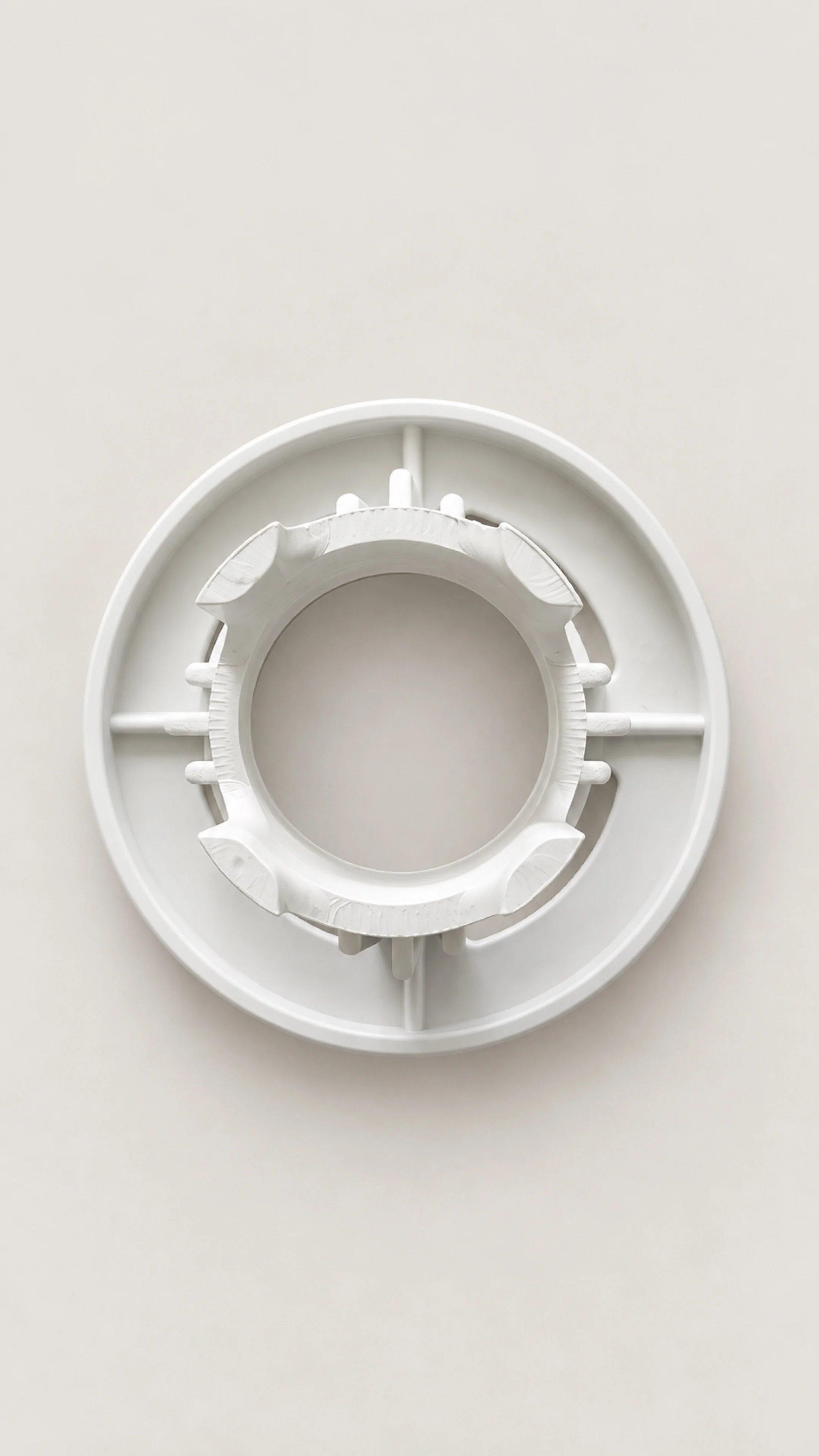 White chair — top view