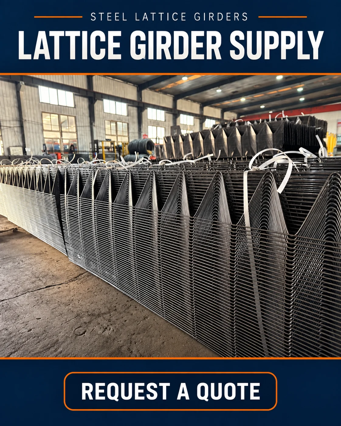 Workshop supply view — steel lattice girders for Israel enquiries