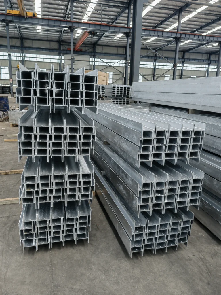 Galvanised retaining wall steel posts